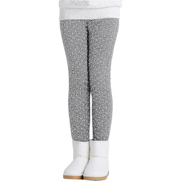 Fleecefodrade leggings för flickor, termobyxor i bomull