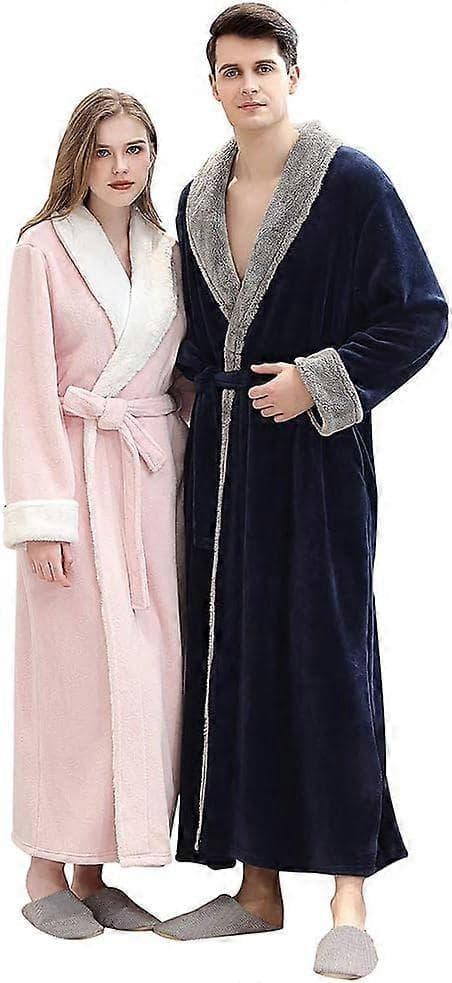 pinkLDressing Morgonrock Dam Full Length Fleece Varm Vinterbadrock