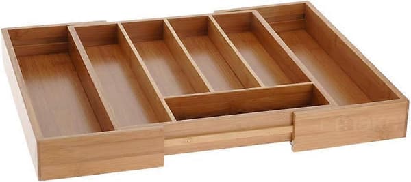 Utdragbar besticklåda i bambu 33,5 x 28 cm-45 cm