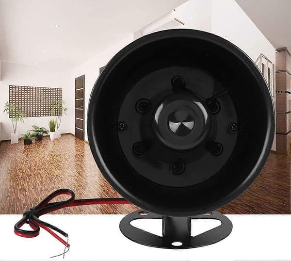 Larmsystem Inomhus Horn Siren för DC 12V Hemsäkerhetsskyddssystem Brandsäker 110dB 110dB