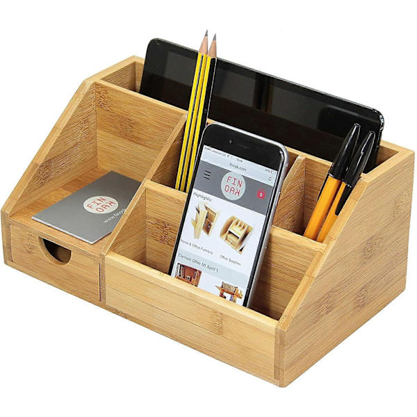 Multimedia Kontorsmaterial Organizer, Brevhållare i Bambu