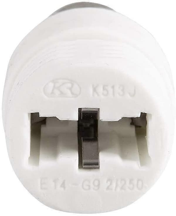 Paket E14 till G9 Keramisk Sockeladapter för LED, Halogen, CFL Glödlampor