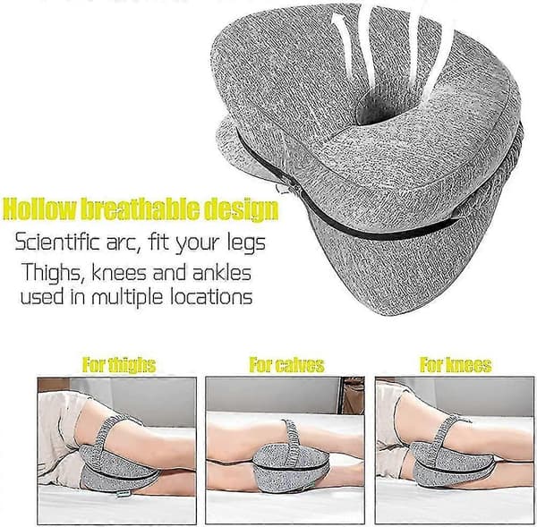 Benkudde för sömn, knäkudde i memory foam för sömn