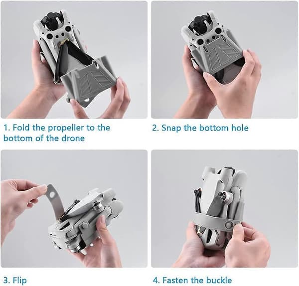 Propellerskydd, TPU Mjukt Gummi Propeller Stabilisator Skydd för DJI Mini 3 Pro Drönartillbehör (Grå)