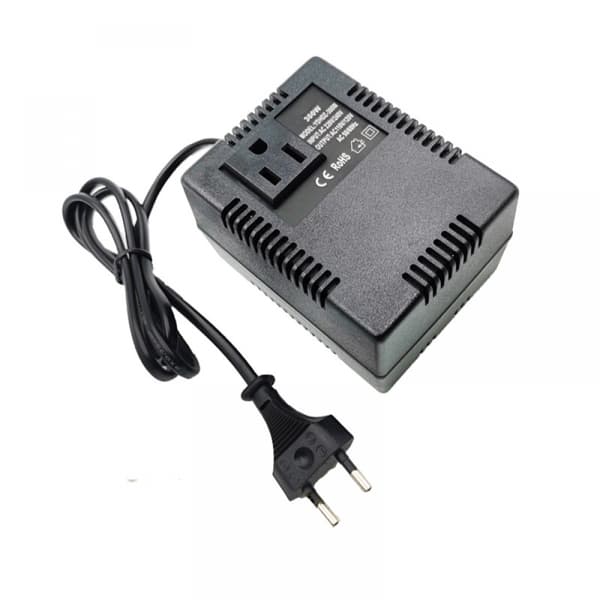220/240V till 110/120V Nedspänningstransformator Converter EU-kontakt