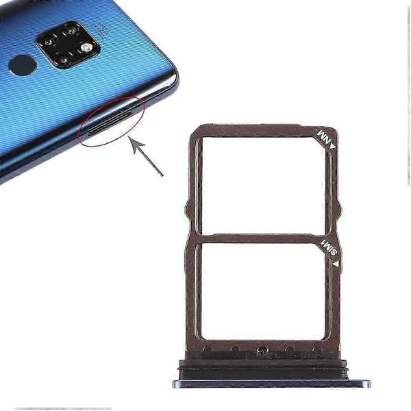 Safirblå 2 x SIM-kortfack för Huawei Mate 20