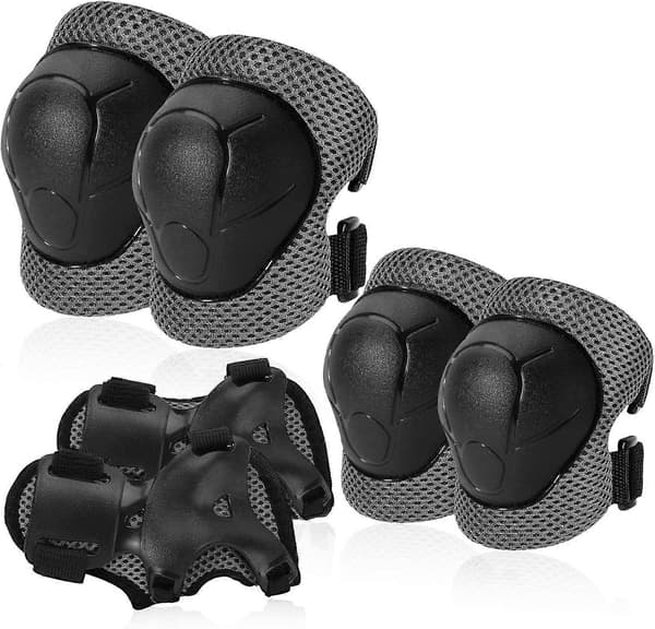 Skyddsutrustning för barn/ungdomar - Knäskydd Armbågsskydd Handledsskydd för rullskridskoåkning, inlines, skateboard - Skyddsset
