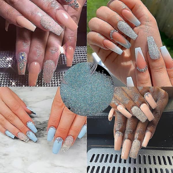 Dekorationer Mikro Nagel Caviar Pixie Kristaller För Naglar DIY