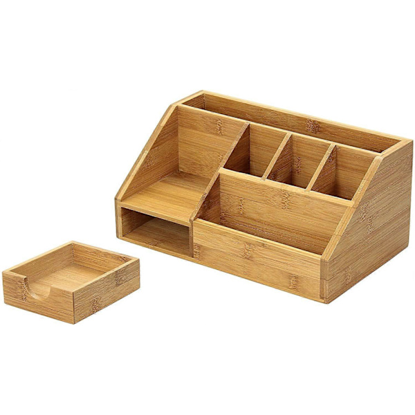 Multimedia Kontorsmaterial Organizer, Brevhållare i Bambu