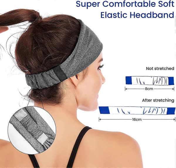 Sovhörlurar Bluetooth Pannband, Trådlösa Musik Sovhörlurar för Kvinnor Män