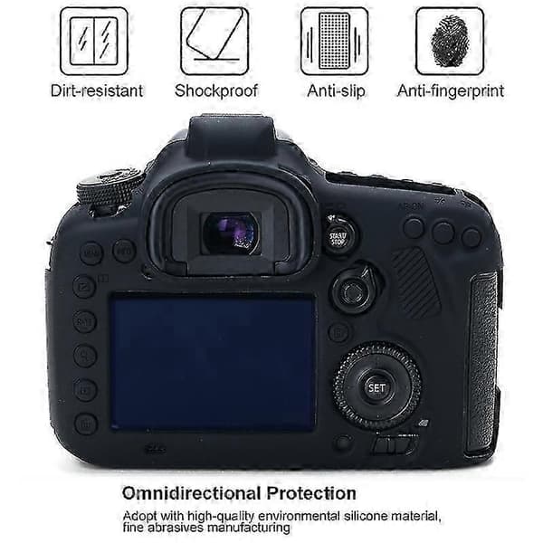BlackSoft Silikonskyddsfodral för Canon EOS 7D Mark II