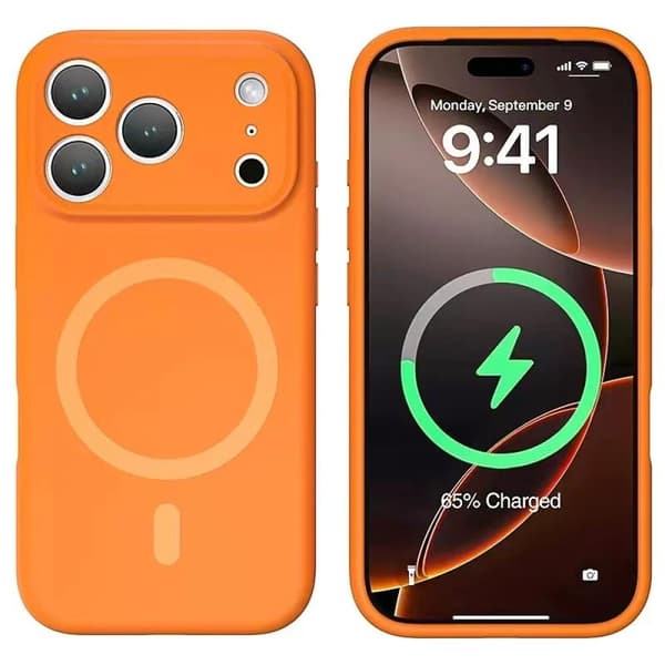 Kompatibel med iPhone 17 iPhone 17 Pro iPhone 17 Pro Max, Kompatibel med MagSafe (Orange)