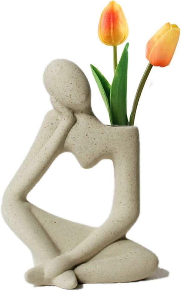 Keramisk BlomvasUnika Vasar för Blommor Moderna Unika, Små Vasar för Dekor Trendig Hem Eldstad Sovrum Kök Vardagsrum Bröllopsrum Centerpieces
