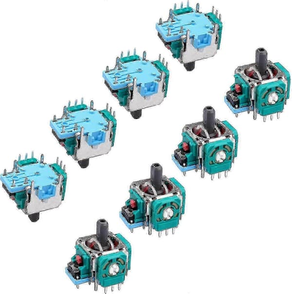 8-pack Joystick Ersättningar för DualSense PS5 Kontroller - 3D Analog Sensor Tumspakar