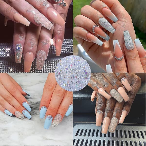 Dekorationer Mikro Nagel Caviar Pixie Kristaller För Naglar DIY