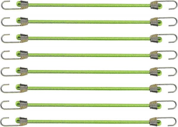 8 st 25 cm elastiska spännare med krokar Små elastiska snören med krokar Mini universella elastiska spännare