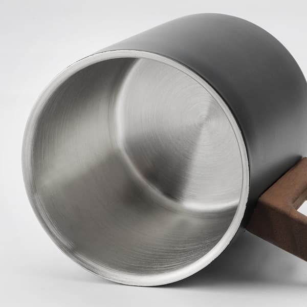 Kaffemugg, isolerad campingmugg, dubbelväggig resemugg i rostfritt stål, kaffetermos för utomhusbruk