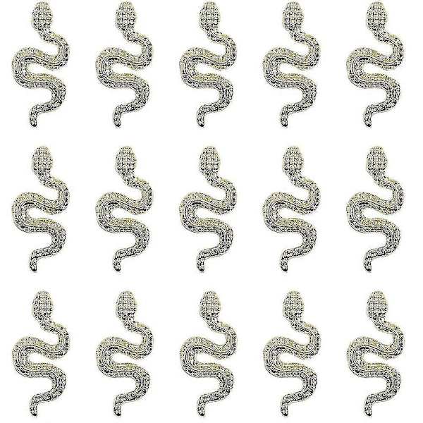 3D Orm Nagelberlocker Legering Orm Våg Kristall Strass Nageldekoration DIY