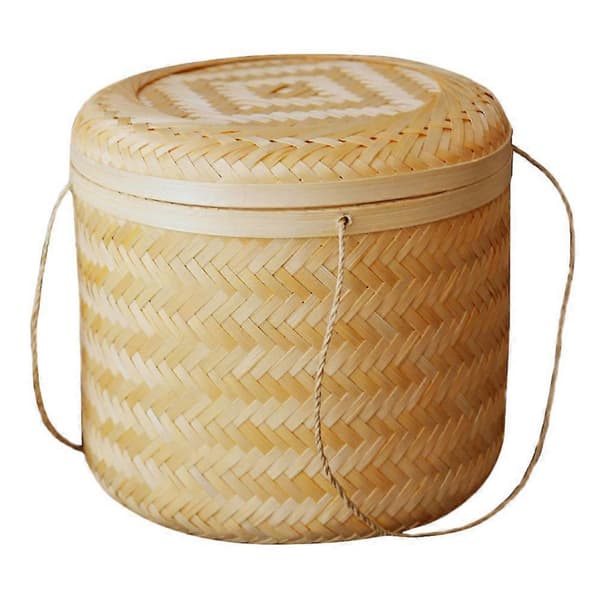 Inhemsk Vävd Hållare Bambuskorg Bambu 20x20cm Dammtät 1-pack