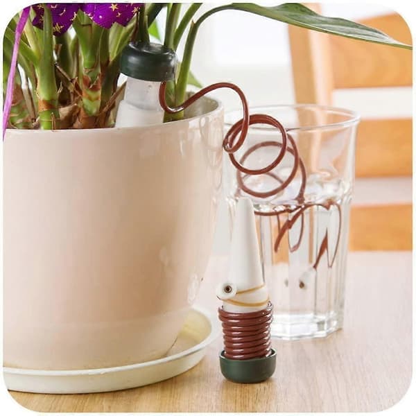 Pack Irrigation, Automatisk vattendispenser för keramiska rumsväxtbevattningsspikar, Bonsai, Växter, Blommor