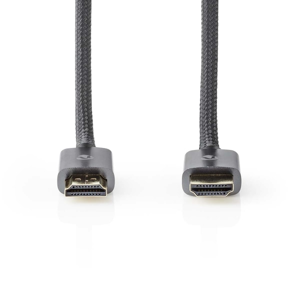 Nedis Ultra High Speed â€‹â€‹HDMI â„¢ kabel | HDMIâ„¢ Stik | HDMIâ„¢ Stik | 8K@60Hz | 48 Gbps | 3.00 m | Runde | 6.7 mm | Gun Metal Grå | Cover Box