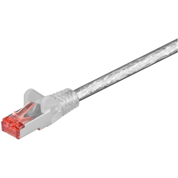 Goobay Patchkabel CAT 6, S/FTP (PiMF), transparent, 5 m kopparledare (CU), halogenfri kabelhölje (LSZH)