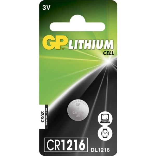 GP CR1216 litiummønt, 1 pakke (B)