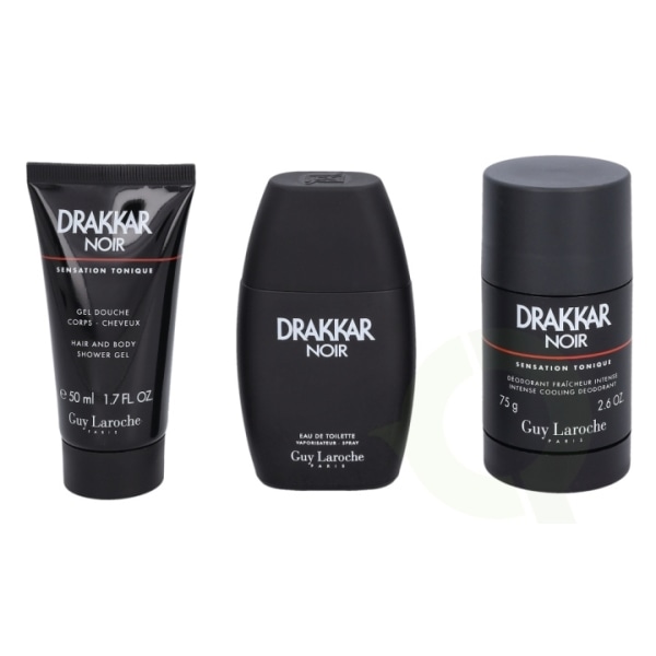 Guy Laroche Drakkar Noir Giftset 175 ml, Edt Spray 50ml/Deo Stic