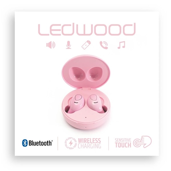 LEDWOOD Hörlur i9 TWS True Wireless In-Ear  Rosa Mic Rosa