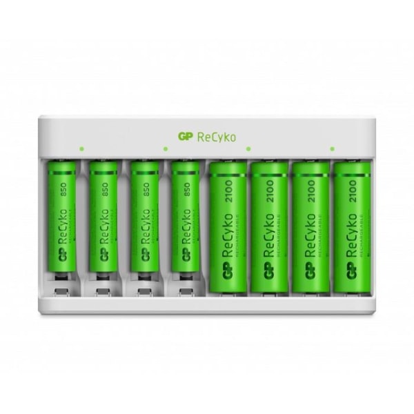 GP ReCyko batteriladdare inkl. AA- och AAA-batterier