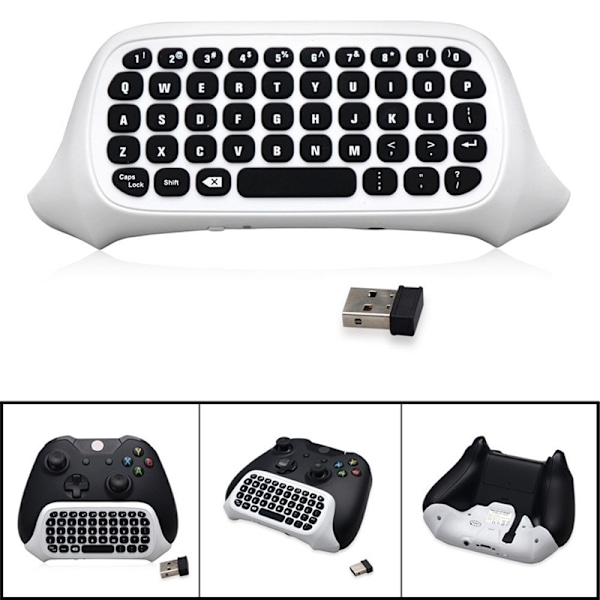 Tastatur til Xbox One S-controller, Hvid