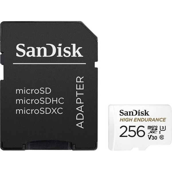 SANDISK MicroSDXC 256GB High Endurance med adapter