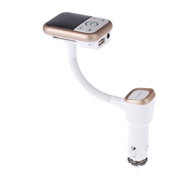 FM-sender med Bluetooth-håndfri og billader (guld)