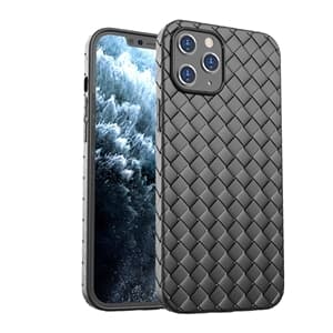 Vævet TPU-etui til iPhone 13 Pro Max, Sort Svart