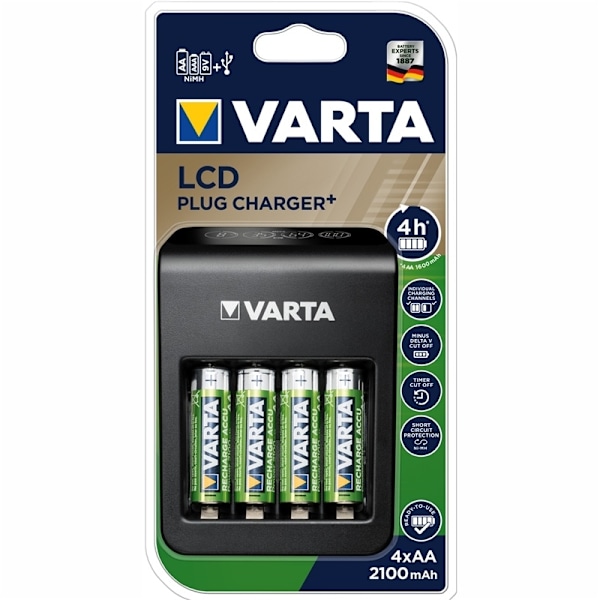 Varta LCD Plug Carger+ AA/AAA/9V + U