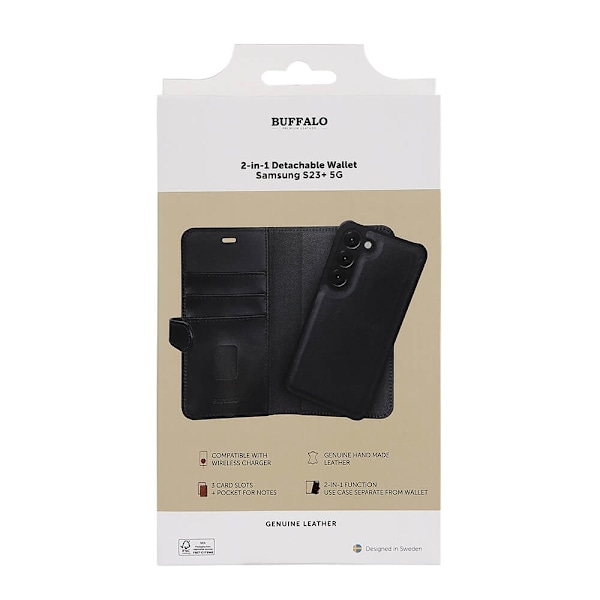 Buffalo Mobilcover 2-i-1 Sort - Samsung S23+ 5G Svart