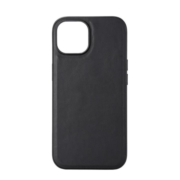 BUFFALO Backcover Leather MagSerie iPhone 15 Black Svart