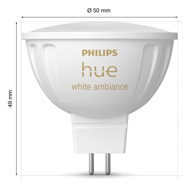 Philips Hue White Ambiance GU5.3 MR16 12V 400lm 2-pack