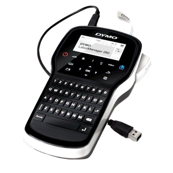 DYMO LabelManager 280 Kit inklusive case musta, Hopea
