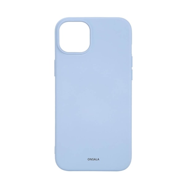 ONSALA Back Sil Touch Recycled MagSerie iPhone 15 Plus Light Blu Blå
