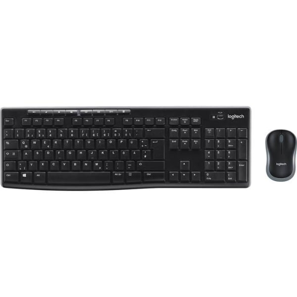 Logitech MK270 wireless Combo KB and mouse Nordic black