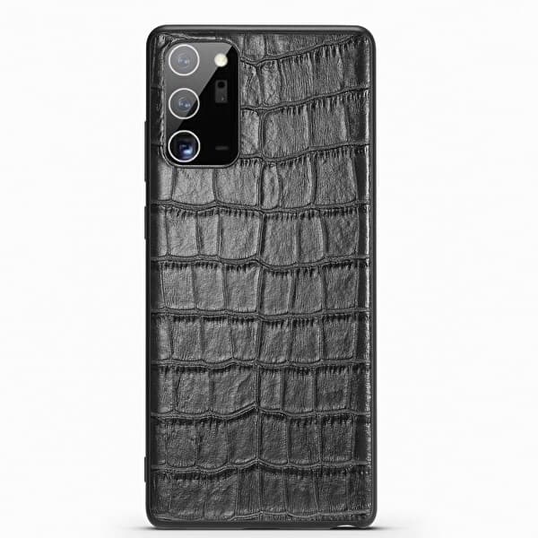 Etui i koskind materiale til Samsung Note 20 Svart