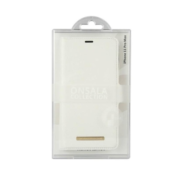 ONSALA COLLECTION Lompakko Saffiano White iPhone 11 Pro Max Vit