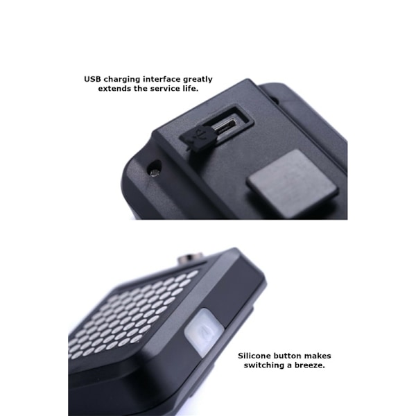 Smart automatisk baklampa till cykel med lasersensor & 64st LED