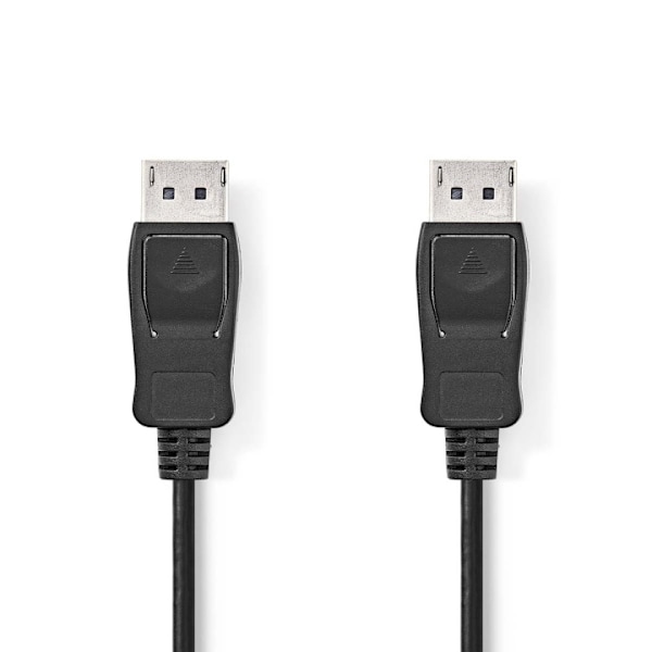Nedis DisplayPort kaapeli | DisplayPort uros | DisplayPort uros | 4K@60Hz | Kullattu | 2.00 m | Pyöreä | PVC | Musta | Laatikko
