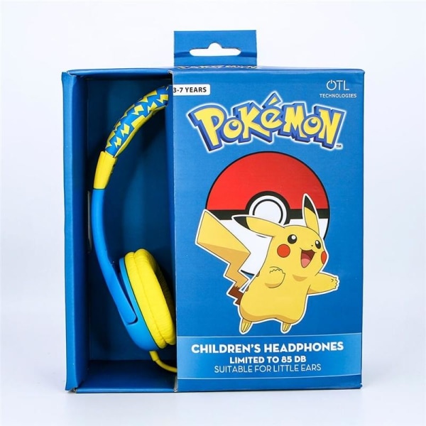 POKEMON Hovedtelefon Junior On-Ear 85dB Pikachu Gul