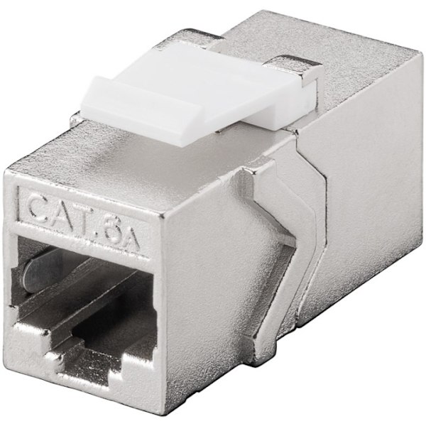 Goobay Keystone-modul RJ45-koppling CAT 6A, STP 14,7 mm bred, 2 st. RJ45-uttag (8P8C)