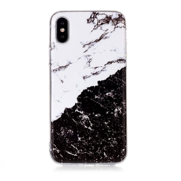 Marmorcover til iPhone XS/X i delt design Flerfärgad