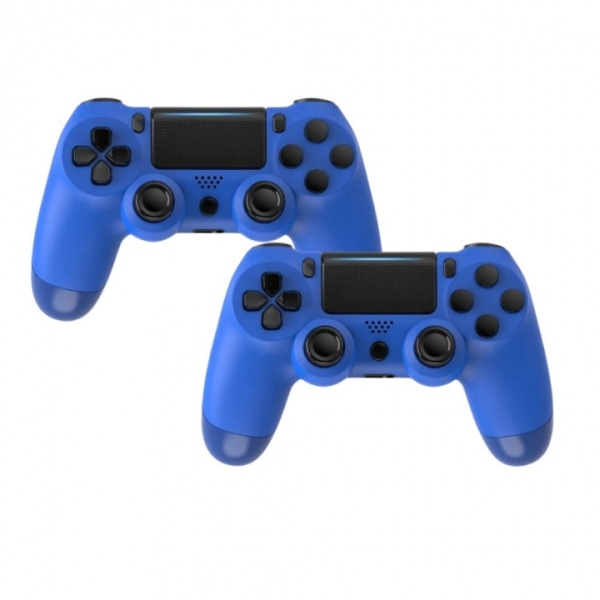 2-pack Trådløs håndkontrol kompatibel med PS4, Blå