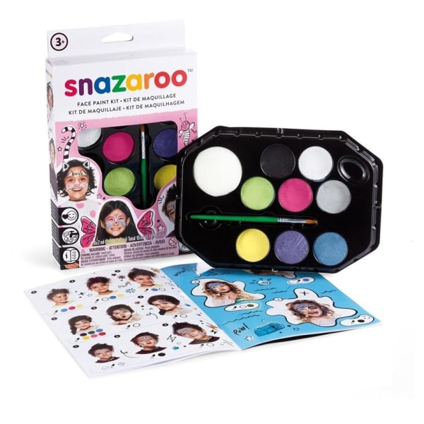 Snazaroo Ansiktsfärg 10 delar + Häfte